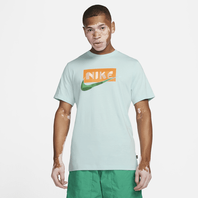 ★Nike★ Sportswear T-shirt M Denim Turquoise HJ0733464 HJ07 Nike Sportswear Futura T Shirt Denim Turquoise | Mainline
